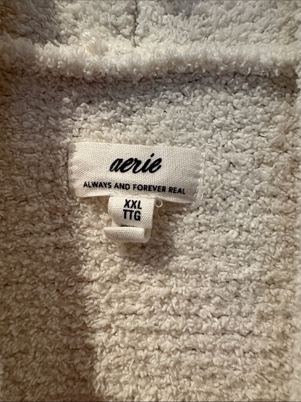 aerie Cream Bouclé Button Cardigan XXL - Picture 2 of 8